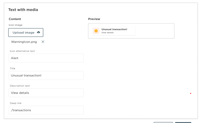 Example of Insight Definition Content Template dynamic content